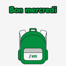 Gif animé Bon mercredi cartable
